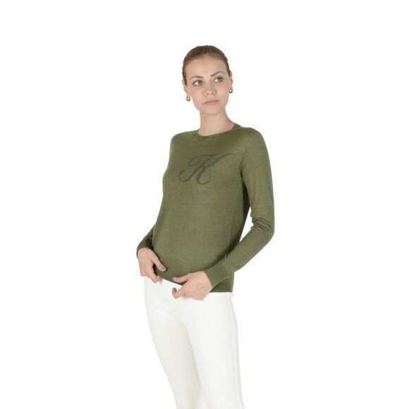 Dee Ocleppo Cashmere Pullover Sweater Long Sleeves Women Green Sweaters - Picture 3 of 7